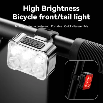 4/6 светодиодный Задний фонарь для велосипеда, зарядка через USB, Задний фонарь MTB, Водонепроницаемый Фонарь, Сигнальная лампа безопасности, Аксессуары для велосипедов