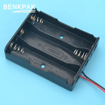 Пластиковый держатель аккумулятора BENKPAK 18650 Коробка для хранения Чехол для 3x18650 Черный корпус аккумулятора Гнездо для аккумулятора для счетчика энергии
