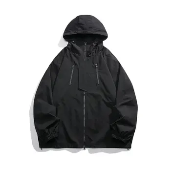 Мужская ветровка, водонепроницаемая куртка, пальто, мужская демисезонная куртка-бомбер, мужская модная верхняя одежда на открытом воздухе, уличная одежда 11