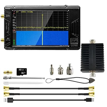 4-Дюймовый Анализатор спектра - V0.4.5.1 100 кГц-5,3 ГГц Встроенный аккумулятор емкостью 3000 мАч и 32 ГБ SD-карта Генератор радиочастотного сигнала QRP Радио 17