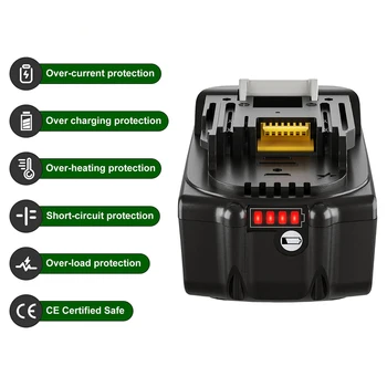 Обновленная версия 18V 5000mAh Подходит для литиевой батареи Makita Battery BL1830b BL1850 BL1840 BL1860 BL1815. 13