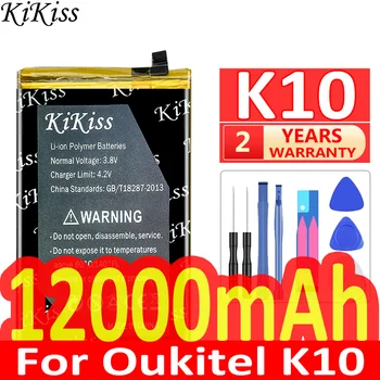 KiKiss 12000mAh Мощный Аккумулятор K10 для Аккумуляторов Мобильных Телефонов Oukitel K 10 Аккумулятор с Бесплатными инструментами 13