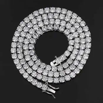 Теннисное ожерелье в стиле хип-хоп, инкрустированное медью и цирконием, индивидуальное мужское ожерелье 3