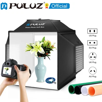 PULUZ 40 см 72 Вт Коробка для фотостудии Фон для фотосъемки Портативный софтбокс с регулируемой яркостью, со светодиодной подсветкой, фотобокс, складной софтбокс для фотостудии 22