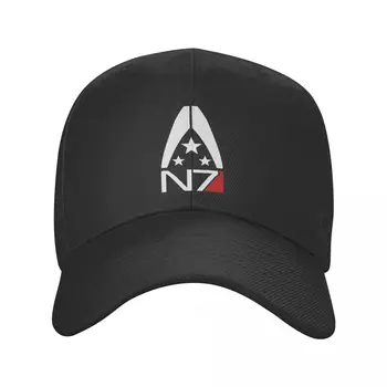 Изготовленная на заказ Бейсболка с логотипом Mass Effect Alliance N7 для мужчин и женщин, Регулируемая Шляпа для папы, Спортивные бейсболки Snapback, Летние кепки 17