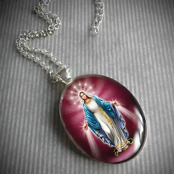 Модное круглое ожерелье с подвеской в виде Ангела веры, подарок на годовщину вечеринки 16