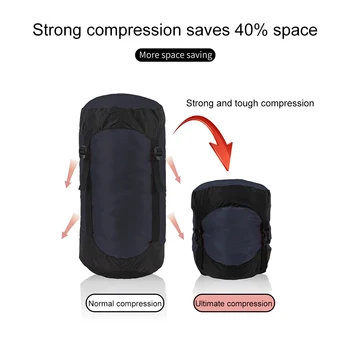 Компрессионный мешок Портативный компрессионный мешок для хранения, легкий, водонепроницаемый, устойчивый к разрыву для пеших прогулок на свежем воздухе. 16