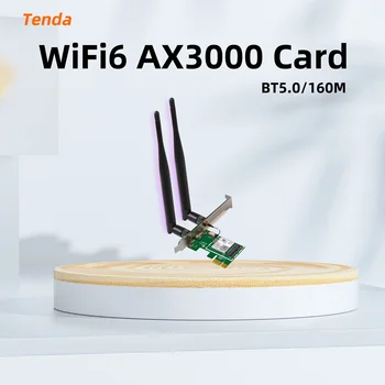 Tenda WiFi-6 PCIE Адаптер Bluetooth 5,0 Беспроводной PCI Express адаптер AX3000 BT Сетевая карта Двухдиапазонная 2,4 G /5 ГГц 802.1AX