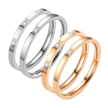 Модное кольцо для хвоста, минималистичное кольцо унисекс из нержавеющей стали - идеально подходит для пар 22