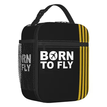 Born To Fly Captain Stripes, Ланч-боксы для пилотов, Многофункциональный авиационный кулер для самолета, Термоизолированный пакет для ланча 11