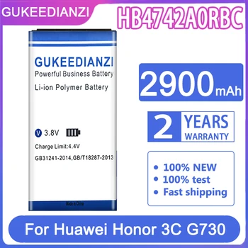 GUKEEDIANZI Для Huawei HB4742A0RBC HB4742A0RBW 2900 мАч Батарея Для HUAWEI Honor 3C Ascend G630 G730 G740 H30-T00 H30-T10 H30-U10 13