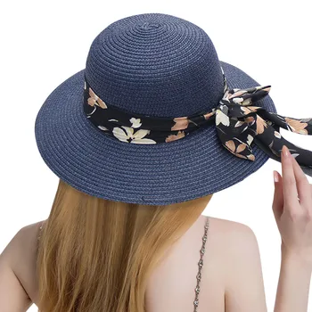 Летние шляпы для женщин, женская соломенная пляжная шляпа Bongrace, Солнцезащитная кепка для маленькой девочки, Складные женские шляпы, Мужская шляпа со шнуром 20