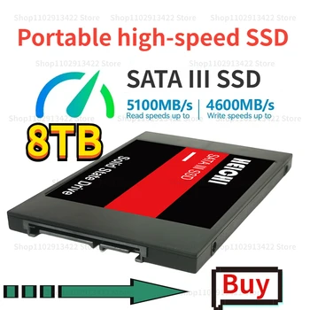 2,5-Дюймовый Внутренний Жесткий Диск SATAIII Оригинальный Высокоскоростной SSD 1 ТБ 2 ТБ 4 ТБ Твердотельный Жесткий Диск HDD для Настольного Ноутбука PS5 16