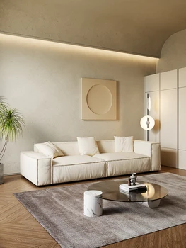 Тканевый диван с нанотехнологиями современная минималистичная скандинавская квартира с четырьмя рядами гостиной breeze tofu block sofa 12