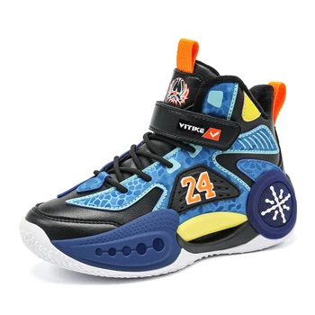 Детская баскетбольная обувь, обувь для тренировок для мальчиков, новая противоскользящая спортивная обувь для активного отдыха 2023 года выпуска. 18
