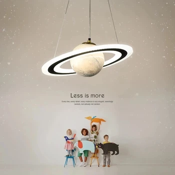 Новый детский подвесной светильник Planet Earth для комнаты мальчиков, гостиной, акриловой космической звезды, астронавта, светодиодного подвесного светильника для внутреннего декора 20