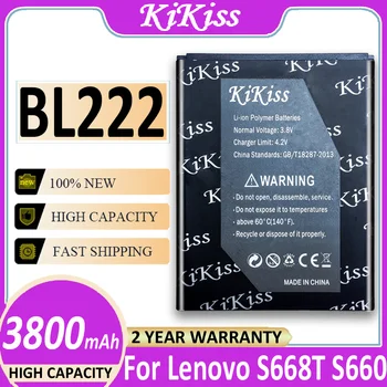 Для Lenovo S660 Аккумулятор BL222 BL 222 3800 мАч Литий-ионный Аккумулятор Большой емкости Замена для Lenovo S660 S668T Batteria 15