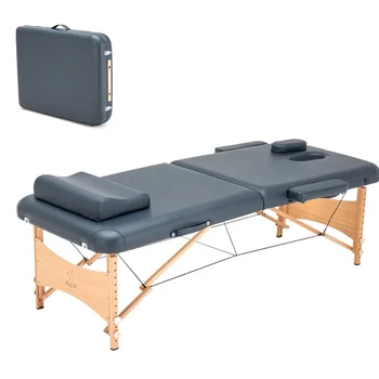 Массаж и релаксация, портативный столик для расслабляющего массажа тела, Подставка для лица, СПА-тату, Складная Салонная мебель, Деревянная Массажная кровать