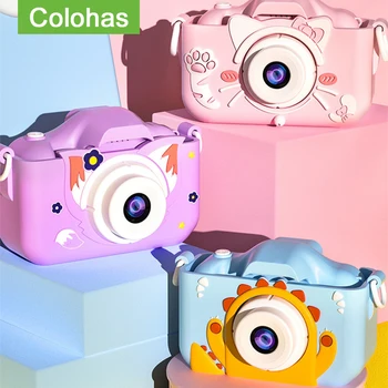 Мини-мультяшная детская фотокамера с 2-дюймовым HD-экраном, детская цифровая камера, видеомагнитофон, видеокамера, игрушки для подарка ребенку на День рождения 2