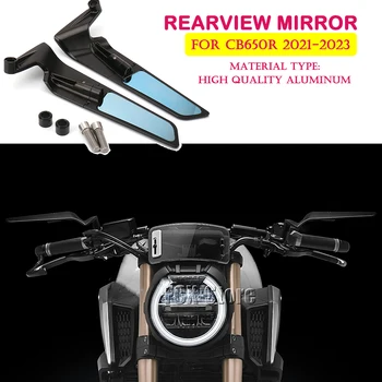 Регулируемое на 360 ° Зеркало Заднего Вида Алюминиевый Мотоцикл Универсальные Зеркала Заднего Вида Для Honda CB650R CB 650 R CB 650R 2021 2022 2023