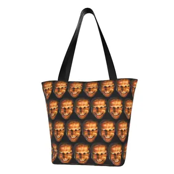 Сумка для покупок Aphex Twin из продуктового магазина, холщовая сумка-тоут с модным принтом, сумка через плечо, переносная сумка большой емкости 13