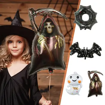 Новый воздушный шар на Хэллоуин, большая надувная мультяшная летучая мышь-призрак, Тыква, Ведьма, Фольгированные шары для украшения детской вечеринки P2R7 12