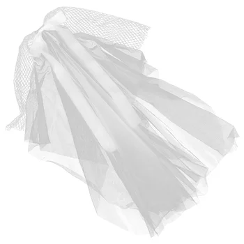 Фата невесты, Девичник, Белый Свадебный бант, Атласный Длинный Свадебный наряд, Тюлевое платье 2
