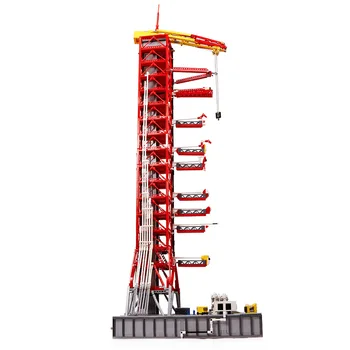 031003 Космическая ракета Saturn V Launch Umbilical Tower 3586 ШТ. модель здания, игрушка для мальчика из кирпича, подарок 14