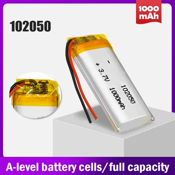 102050 Литий-полимерная аккумуляторная батарея емкостью 1000 мАч 3,7 В для GPS MP3 MP4, игрушка со светодиодной подсветкой, умный замок, Bluetooth-динамик, липоэлементы 15