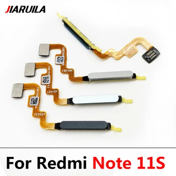 100% Оригинал Для Xiaomi Redmi Note 11s 4G Redmi Note 11 5G Главная Кнопка Питания Отпечатков Пальцев Touch Id Разъем Датчика Гибкий Кабель 18