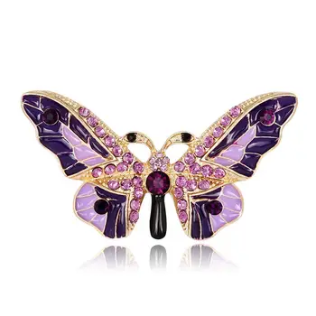 Женская металлическая бабочка в форме насекомого, модные украшения, Нежные подарки, Брошь, булавка на лацкане 10