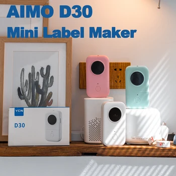 AIMO D30 Mini Label Maker Machine Мини-карманный термопринтер этикеток All in One BT Connect с клейкой биркой для изучения даты в журнале DIY 8