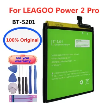 Новый 100% оригинальный аккумулятор BT5201 емкостью 4000 мАч для запасных частей смартфона LEAGOO Power 2 Pro Power2 Pro BT-5201 Batterie Bateria 14