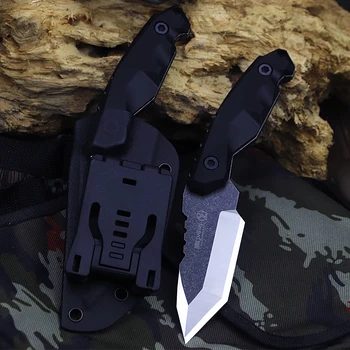 Dehong высококачественный прямой нож для охоты на открытом воздухе, походный тактический нож, импортированный из Японии, уличный нож из стали dc53 10