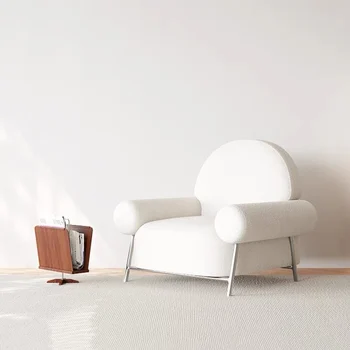 Белый Переносной стул для гостиной Со спинкой Современный дизайн Стул Для гостиной Для чтения Poltronas Para Sala Home Decor 7