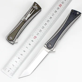 Складной карманный нож с Т-образной головкой, Ручной инструмент для самообороны EDC из стали D2, Синяя проволока, титановая ручка, ножи-флипперы 10