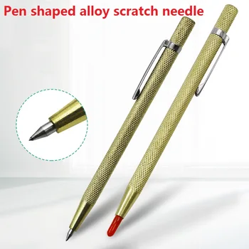 Ручка-шило из легированной стали, стилус в форме жесткой заостренной ручки, игла для разметки стальных пластин, сталь для резки керамической плитки, инструмент для разметки 7