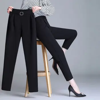 Осенью и зимой 2023 года Новые модные простые брюки высокого класса, приталенные и популярные универсальные женские брюки S-4XL