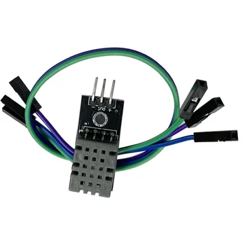 Цифровой Модуль Датчика температуры и влажности DHT11 3.3V-5V с Проводами DuPont Cable для Arduino 0 ~ 50 ℃ 20% ~ 95% относительной влажности 11