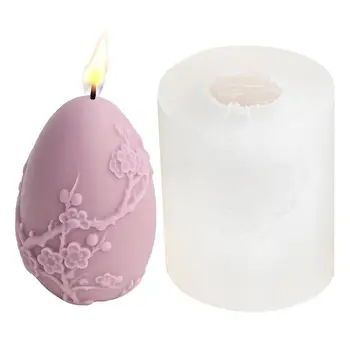 3D Пасхальные Яйца, Силиконовая Форма Для Свечей в форме Цветка Ручной Работы, Гибкая Форма для Бисквитного торта 