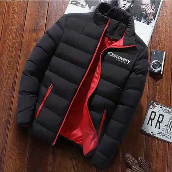 Новая зимняя куртка Discovery Channel, Мужская Модная куртка Parker с воротником-стойкой, мужская куртка на молнии, мужская куртка 1