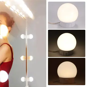 Освещение Голливудское зеркало, светильник для макияжа, Туалетный столик в ванной 21