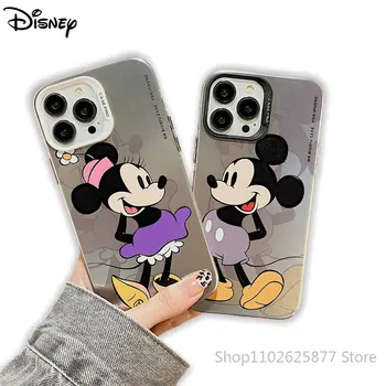 Чехол для телефона Disney с Микки и Минни Маус для iPhone 11 12 13 iPhone 14 Pro Max, мультяшный защитный чехол от падения 