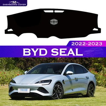 Для BYD Seal 2022-2023 Автомобильный коврик для приборной панели, коврик для приборной панели, ковер, Защита от ультрафиолета, Противоскользящий чехол для автомобиля, Аксессуары для солнцезащитных козырьков 22
