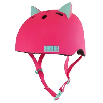 Ярко-розово-бирюзовый шлем Meow, молодежный 8+ (54-58 см) 21