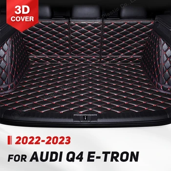 Автоматический Коврик для багажника с полным покрытием для Audi Q4 E-Tron 2022 2023, Накладка для багажника Автомобиля, Аксессуары для защиты салона Грузового Лайнера 9