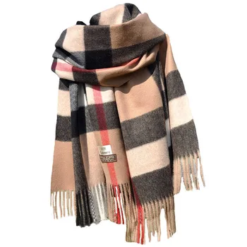 Роскошный шарф 190*70 см, осенне-зимняя теплая шаль, женская одежда, модный классический клетчатый шарф, мягкий кашемировый клетчатый шарф, Леди Тюрба 8