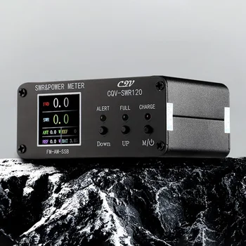 Измеритель мощности КСВ CQV-SWR120 240 * 240 Полноцветный HD-дисплей FM-AM-SSB Измеритель мощности Стоячей волны Светодиодный индикатор 120 Вт 1,8-54 МГц 2