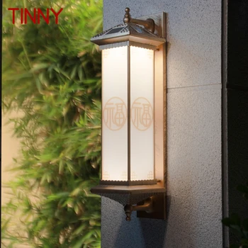 Настенный светильник TINNY Solar для улицы, креативные бронзовые бра, светодиодные водонепроницаемые IP65 для дома, виллы, балкона, двора 1