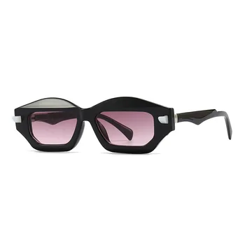Винтажные солнцезащитные очки Y2K Polygon, женские Для мужчин, солнцезащитные очки, роскошные Модные солнцезащитные очки в стиле панк, для путешествий, маленькие оправы. 10